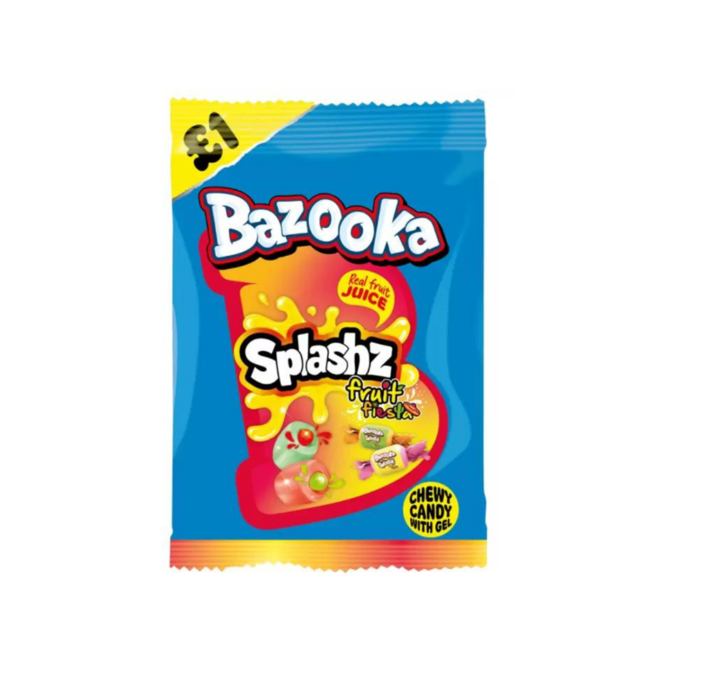 Bazooka Splashz Fruit Fiesta 120g
