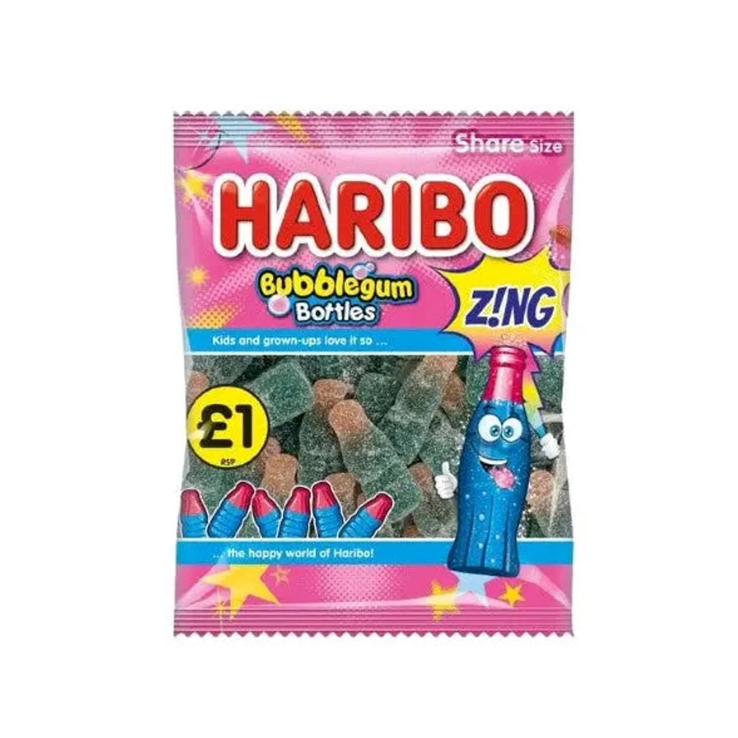 Haribo Bubble Gum bottles 160g - UK