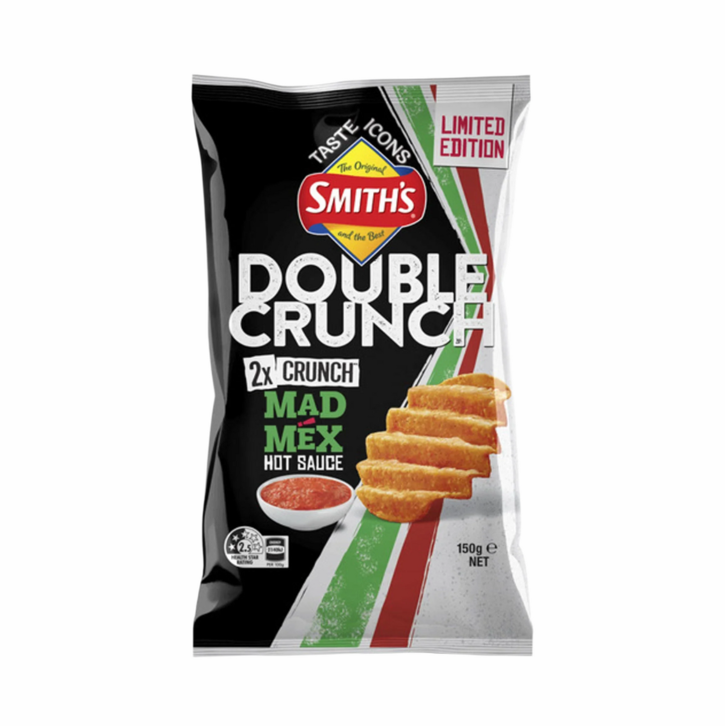 Lay/Smiths Double Crunch Mad Mex Hot Sauce 150g - Australia