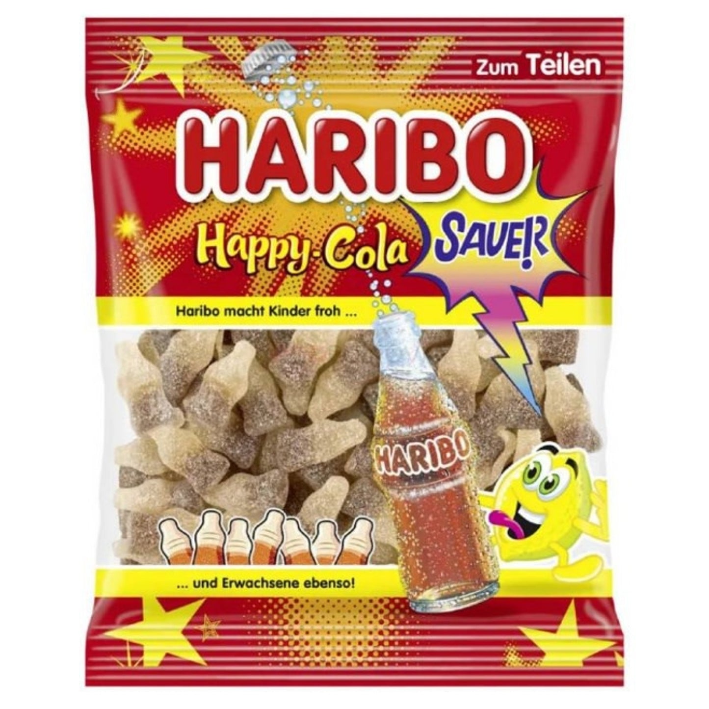 Haribo Happy Cola Sour Lemon 175g GERMANY