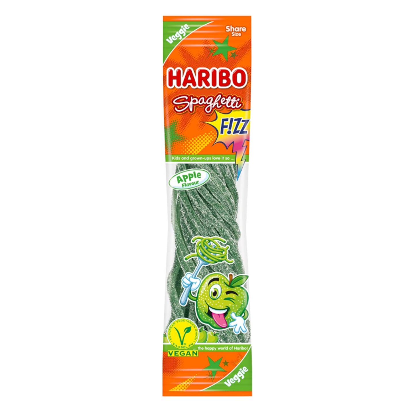 Haribo Spaghetti fizz apple 200g GERMANY
