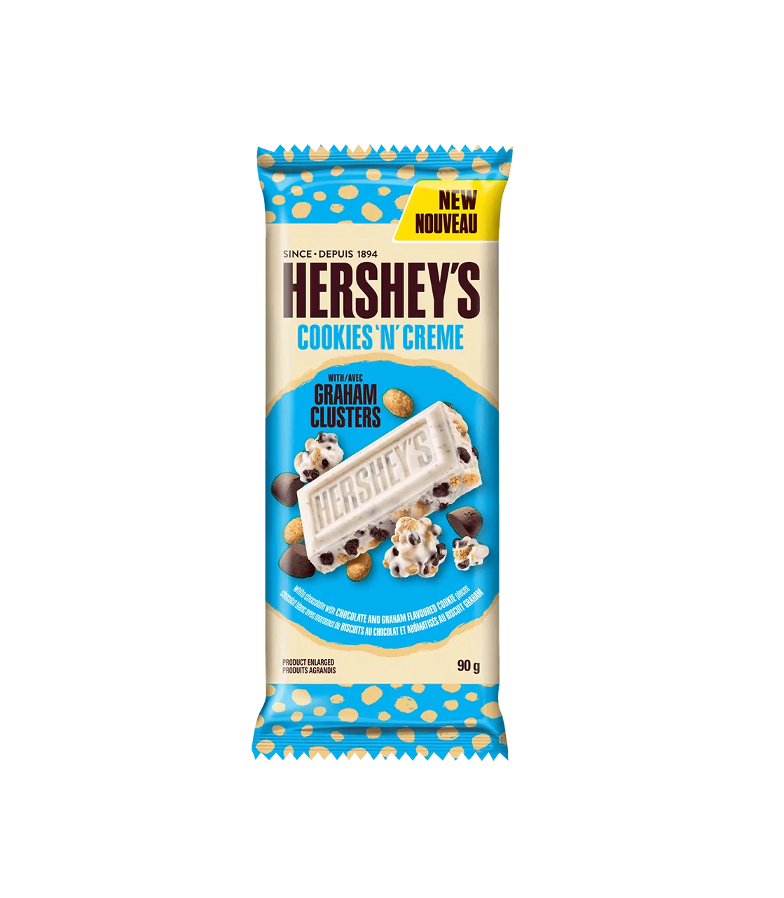 Hershey's Cookies 'N' Creme Graham Clusters 90g Box of 14 - USA