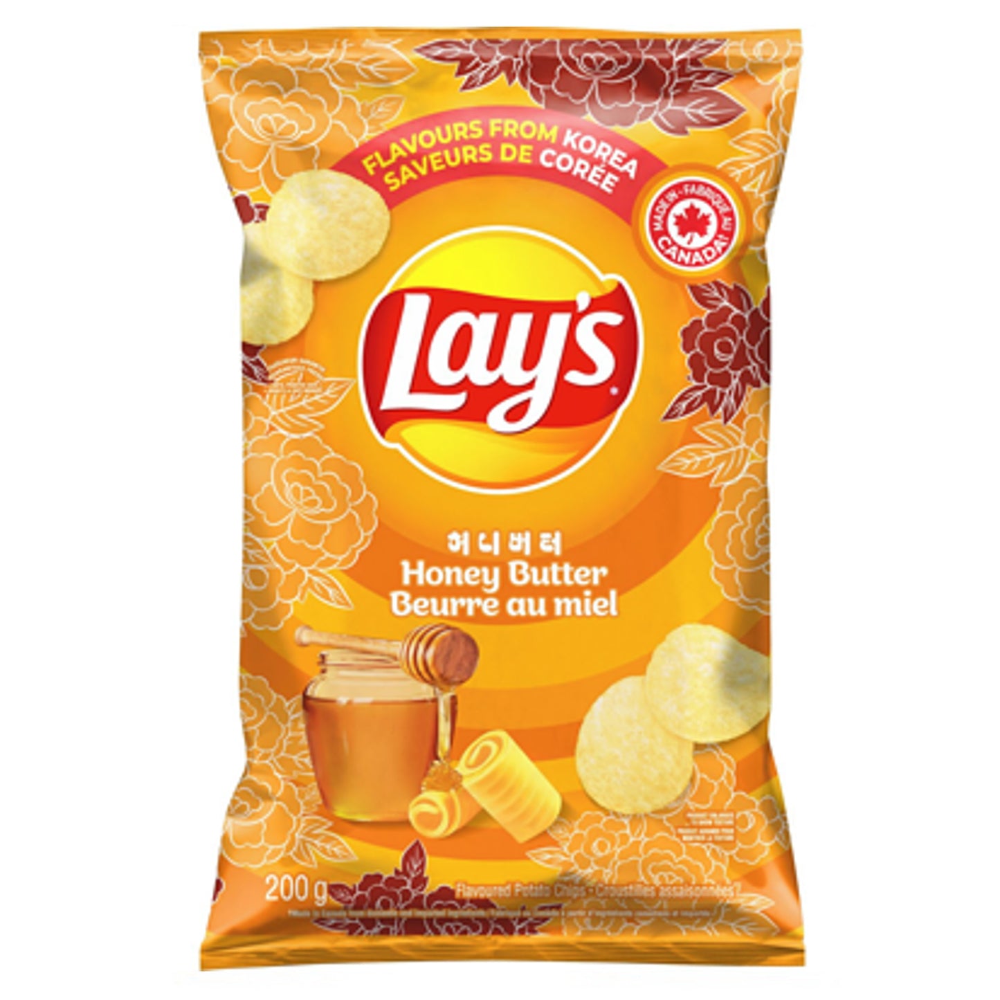Lays Honey Butter potato chips 200g CANADA