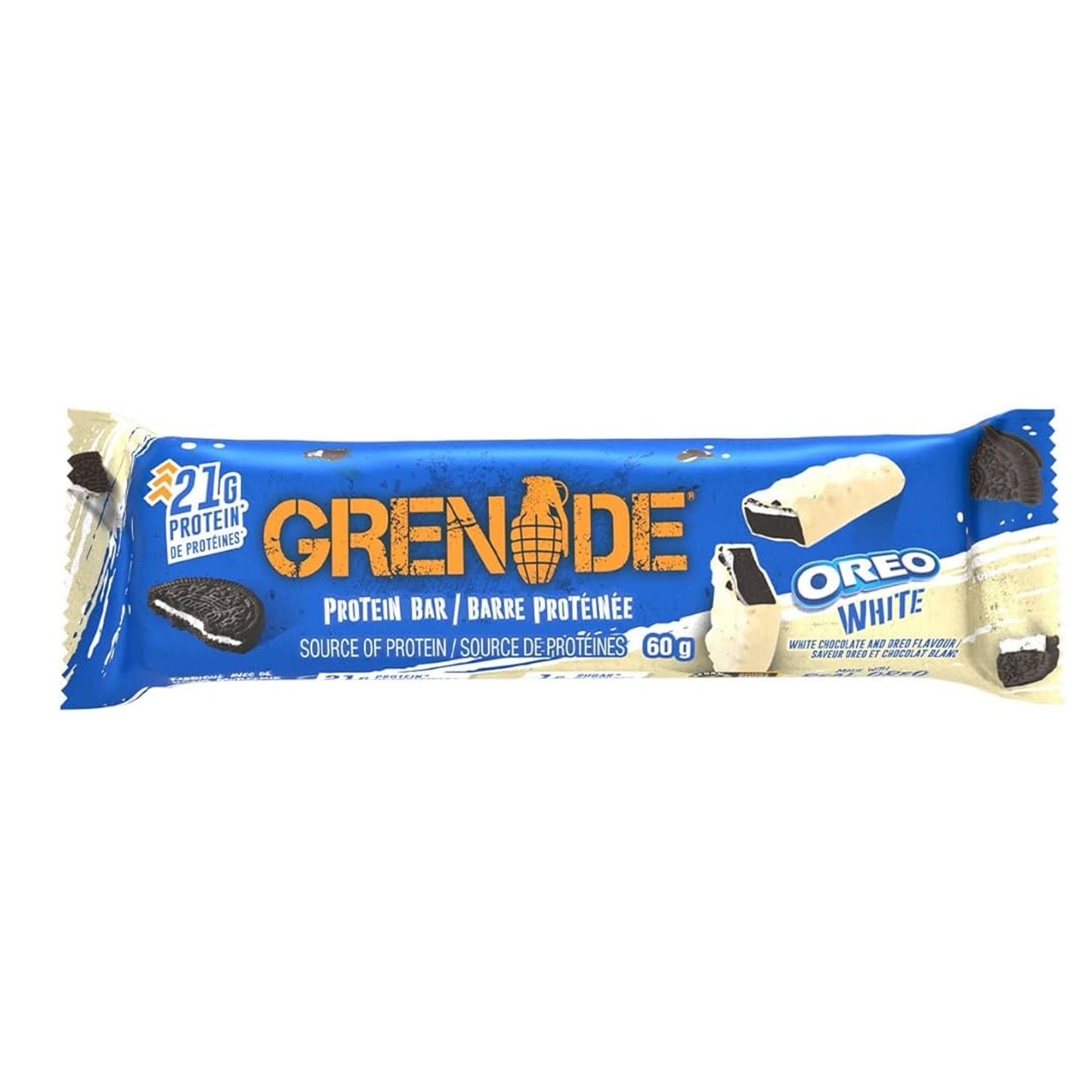 Oreo Grenade white chocolate protein bar 60g Box of 12 UNITED KINGDOM