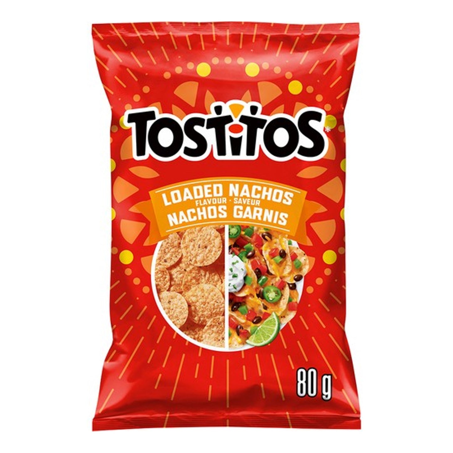 Tostitos Load Nacho tortilla chips 80g CANADA