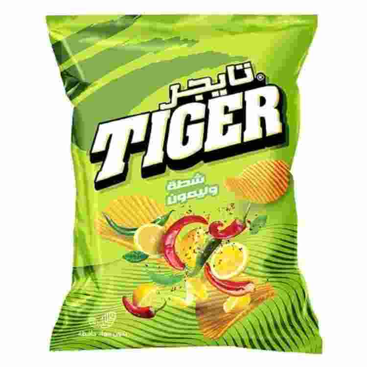 Tiger Chips - Chili and Lemon 90g - Egypt Case of 12