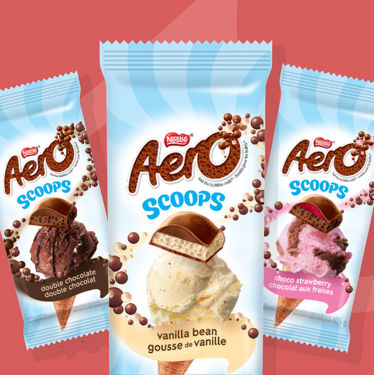 Aero Scoops Double Chocolate 105g  Box of 15  - Canada