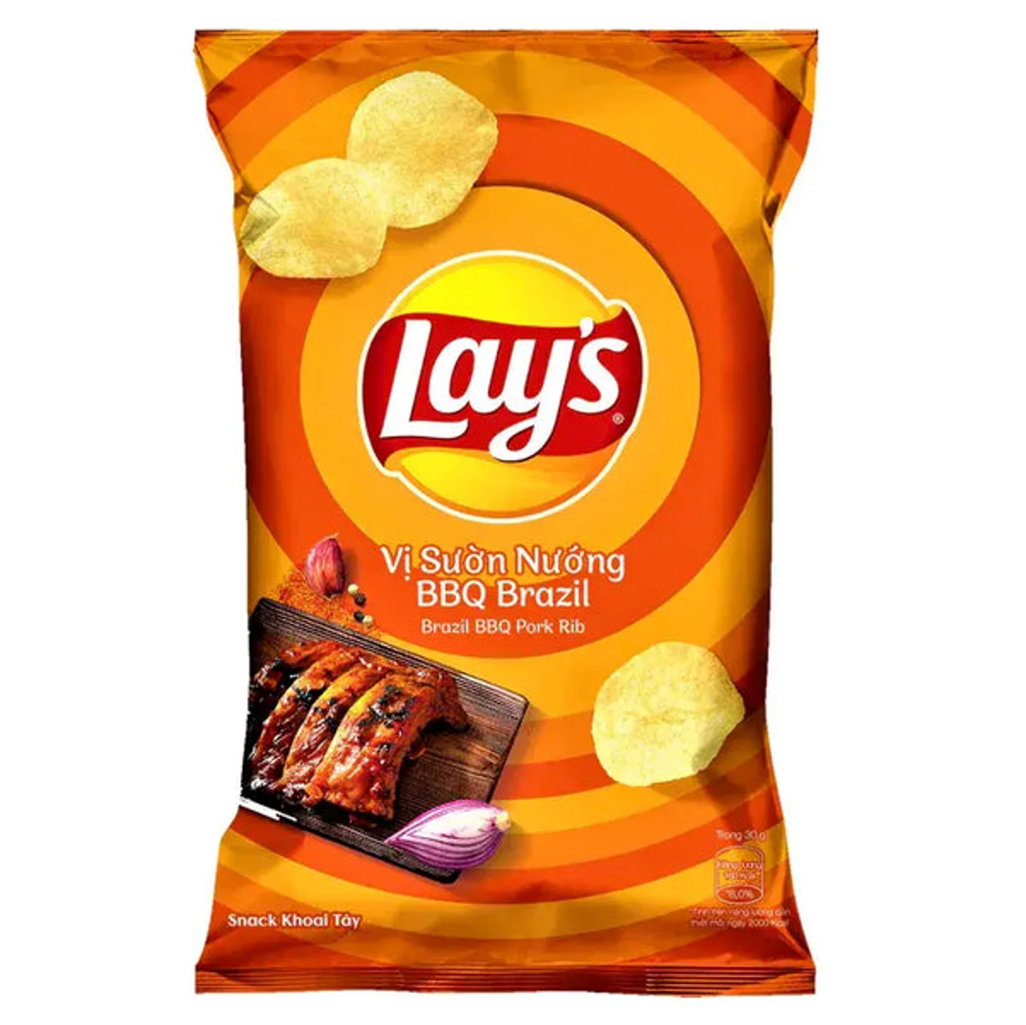 Lays BBQ Brazil Pork Rib 54g- Vietnam