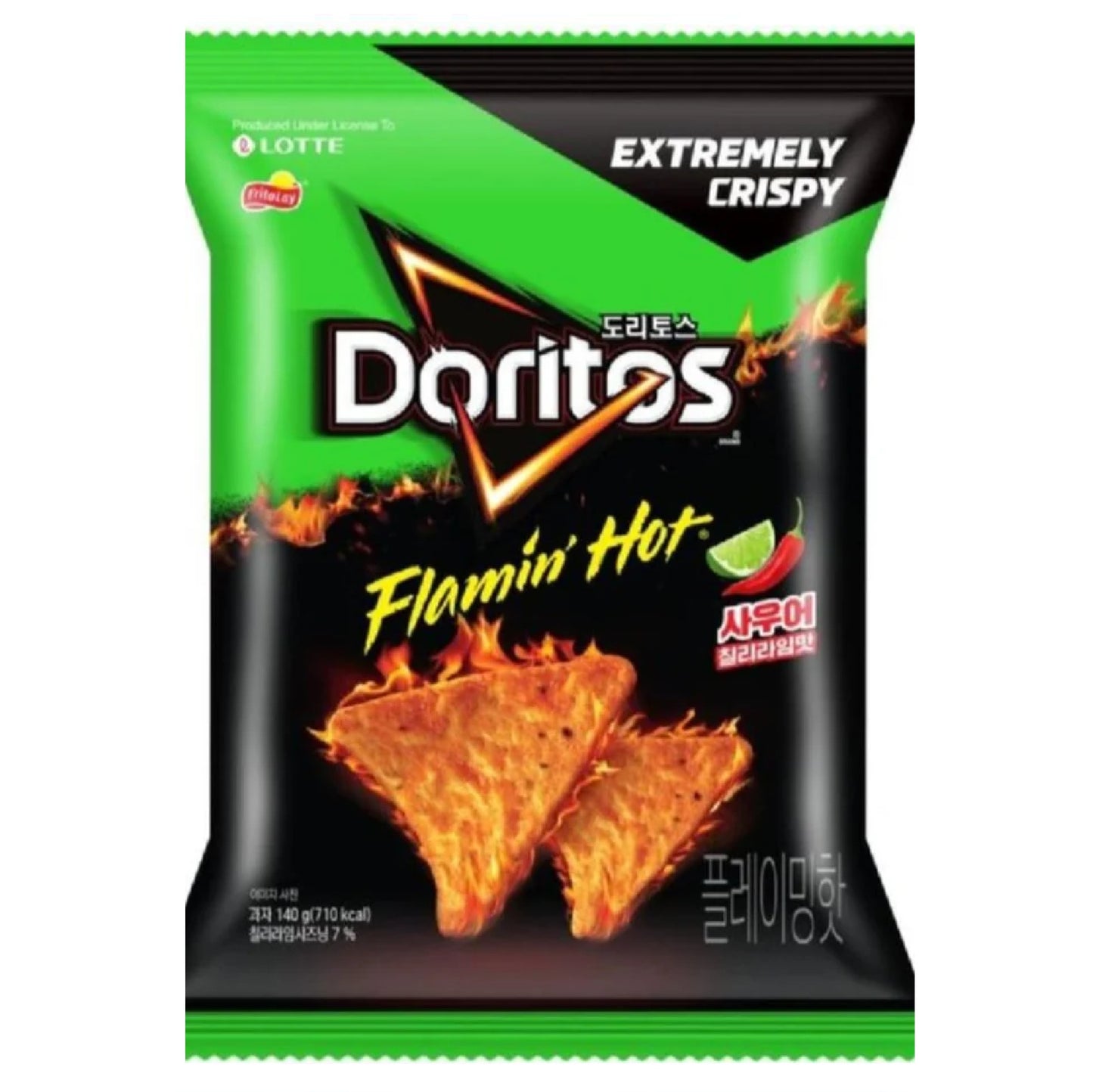 Doritos Flamin' Hot Chili & Lime tortilla chips 70g KOREA (FDA APPROVED)