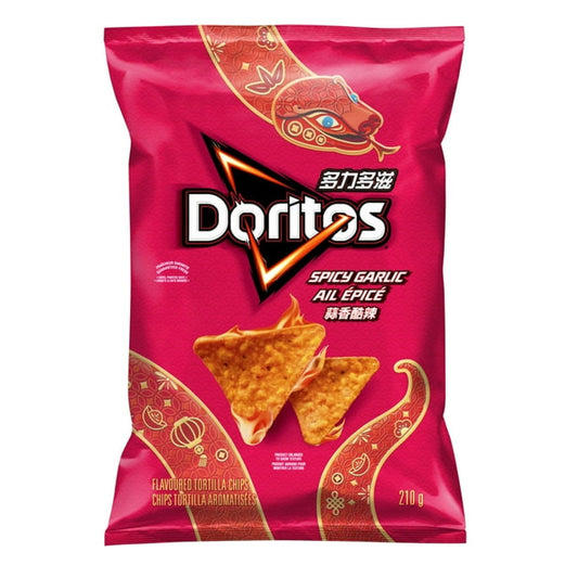 Doritos Spicy Garlic Tortilla chips 210g CANADA