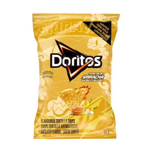 Doritos Tangy Golden Sriracha tortilla chips 69g CANADA