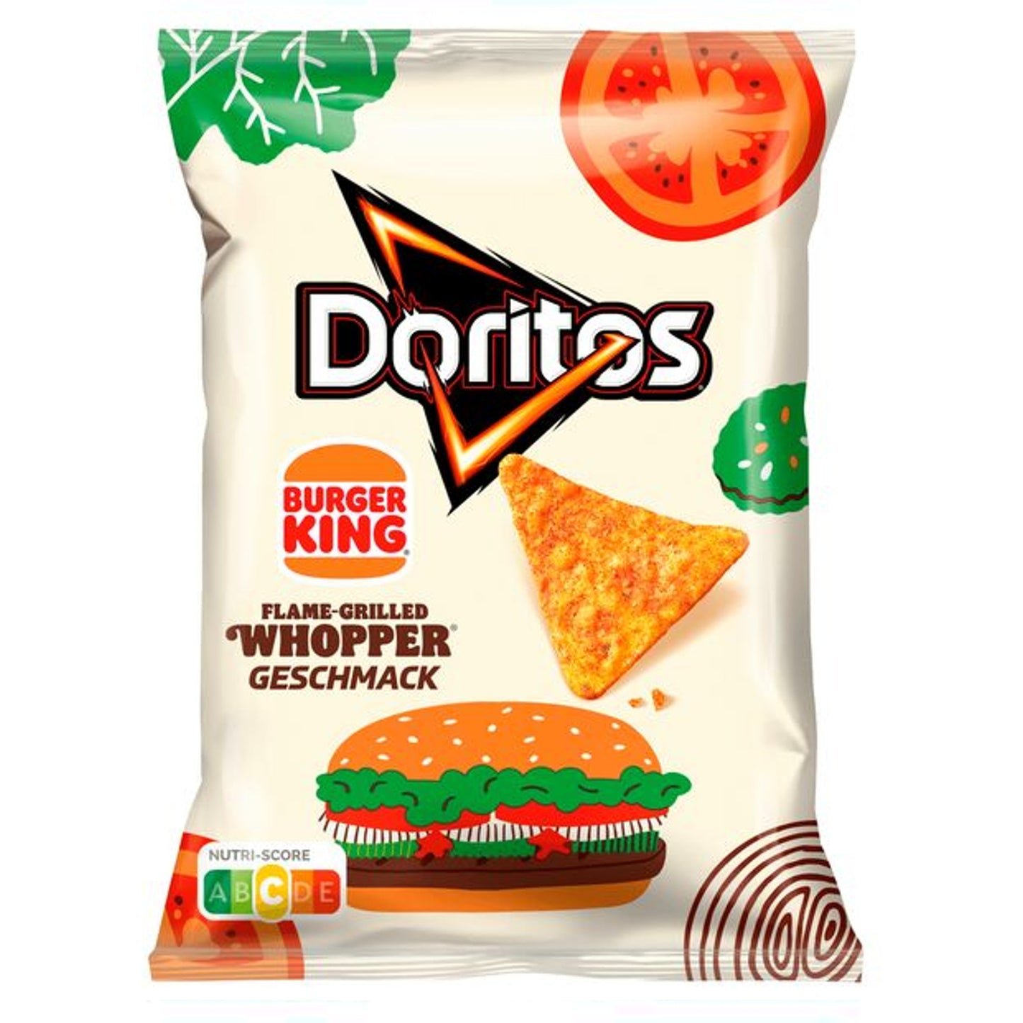 Doritos flame grilled whopper geschmack tortilla chips 100g GERMANY (NOT FDA APPROVED)