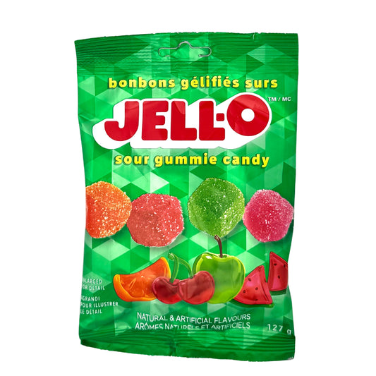 Jell-O sour gummie candy 127g CANADA