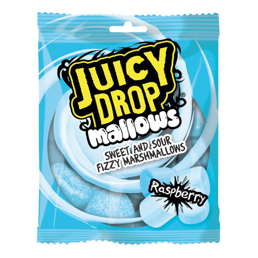 Juicy Drop mallows sweet and sour fizzy marshmallows Raspberry 100g UNITED KINGDOM (FDA NOT APPROVED)