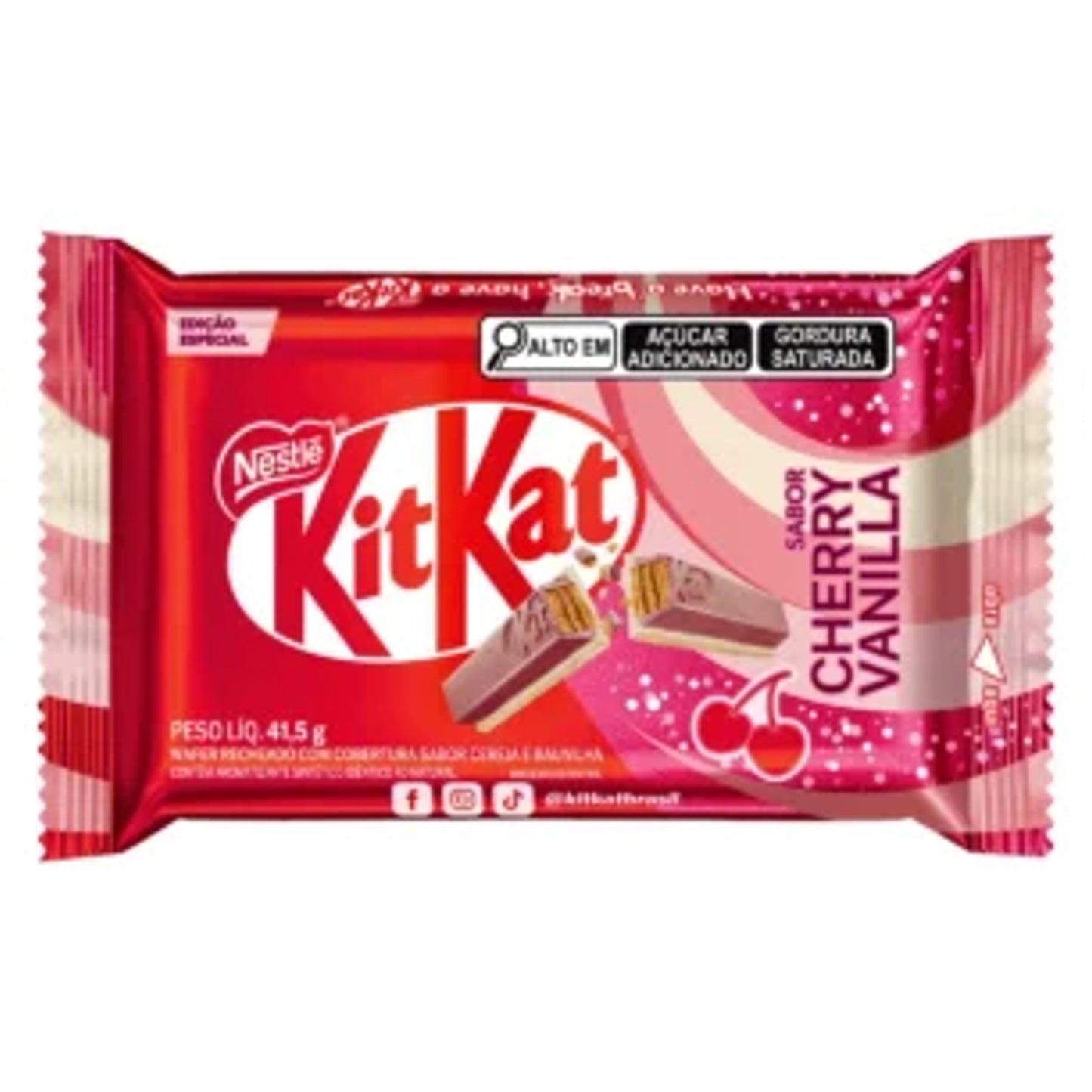 Kit Kat Cherry vanilla 42g box of 24 BRAZIL (FDA APPROVED)