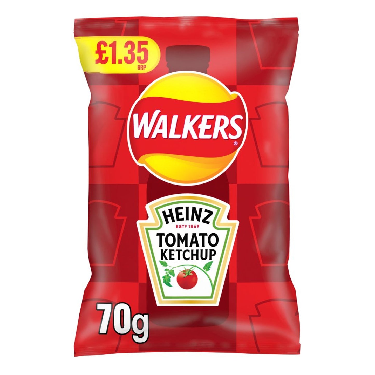 Lays-Walkers Heinz Tomato ketchup 70g potato chips UNITED KINGDOM