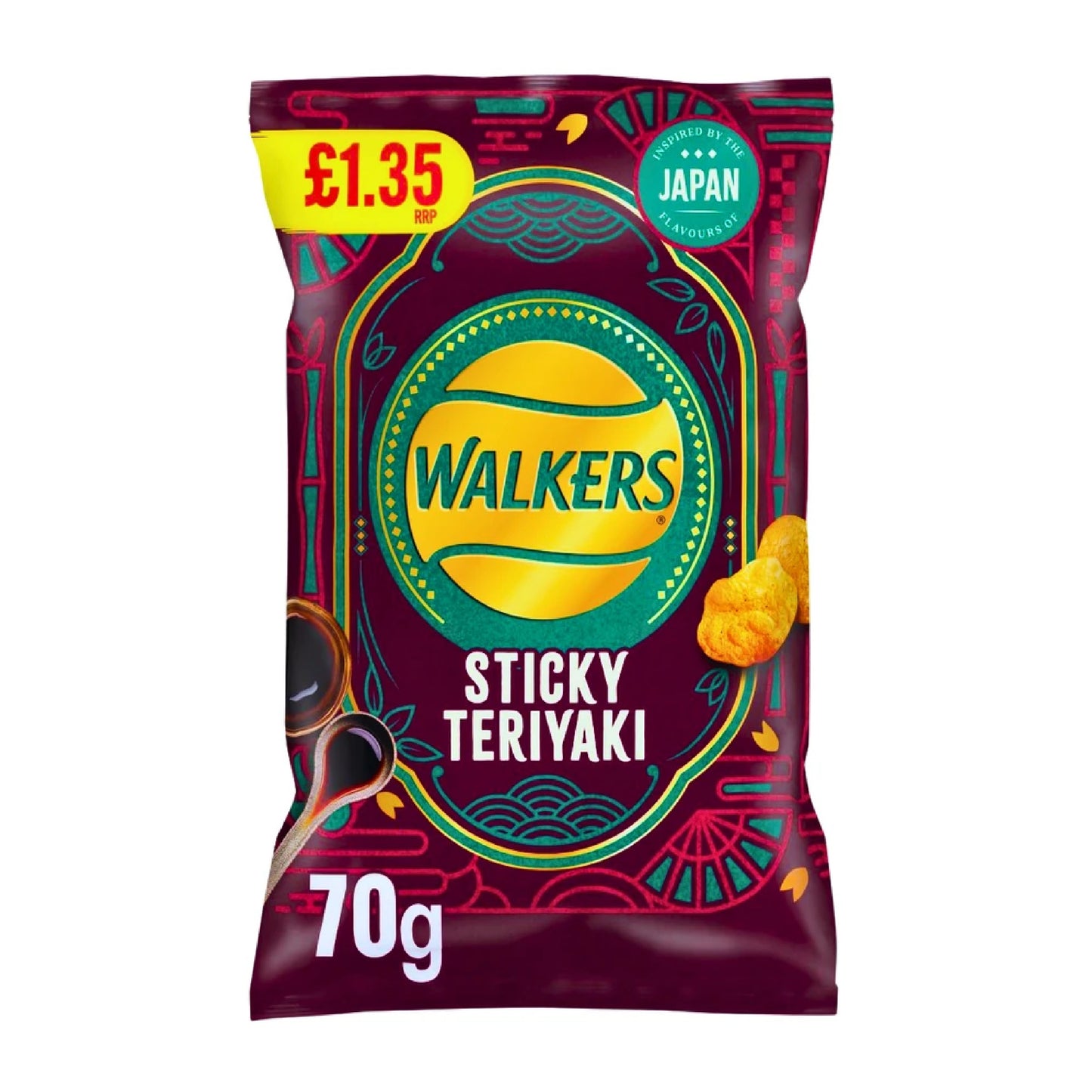 Lays-Walkers Sticky Teriyaki Flavor 70g potato chips UNITED KINGDOM (FDA APPROVED)