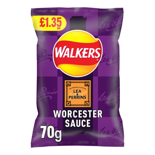 Lays-Walkers Worcester Sauce 70g potato chips UNITED KINGDOM