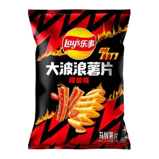 Lays Spicy Strips flavor potato chips 70g CHINA