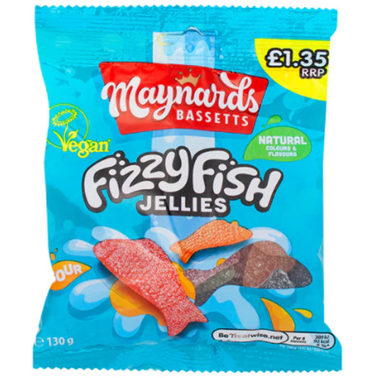 Maynards Fizzy fish jellies 165g UNITED KINGDOM