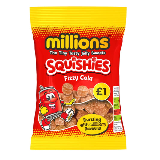 Millions Squishies Fizzy Cola Flavour 100g UNITED KINGDOM