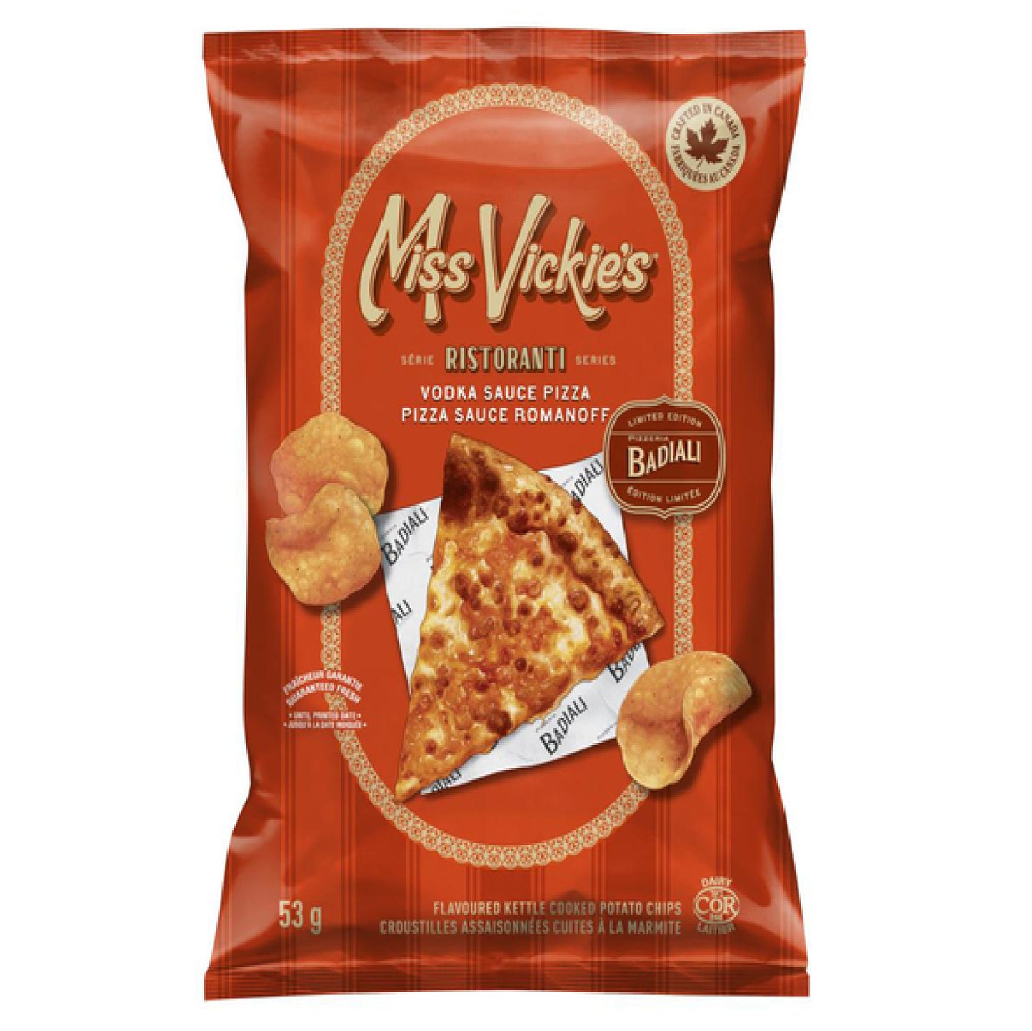 Miss Vickie's Vodka sauce pizza potato chips 53g CANADA (FDA APPROVED)
