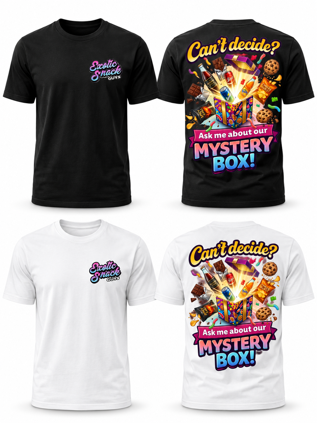 Exotic Snack Guys T-Shirts – Mystery Box Edition