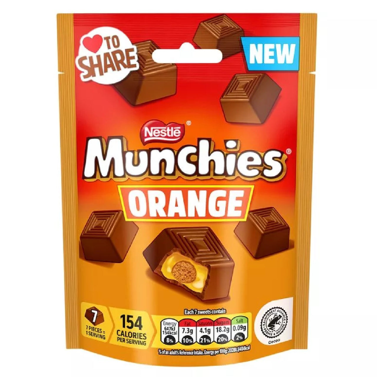 Nestle Munchies Orange chocolate 81g UNITED KINGDOM (FDA APPROVED)