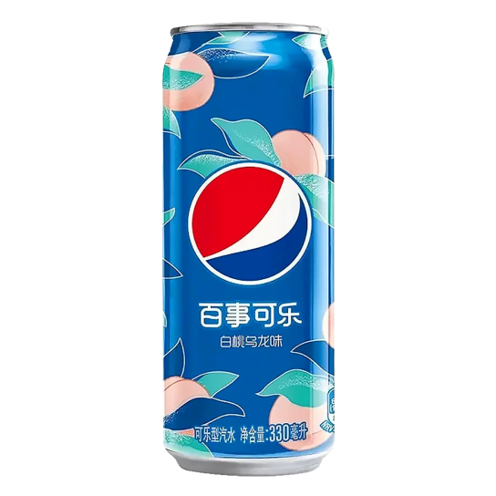 Pepsi Peach 330ml Case of 24 - China (FDA APPROVED)