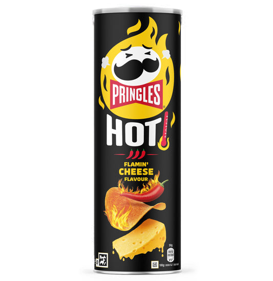 Pringles Hot Flamin' Cheese Flavour potato Chips 165g BELGIUM