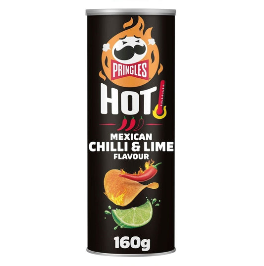 Pringles Hot Mexican chili and lime Flavour potato Chips 160g BELGIUM