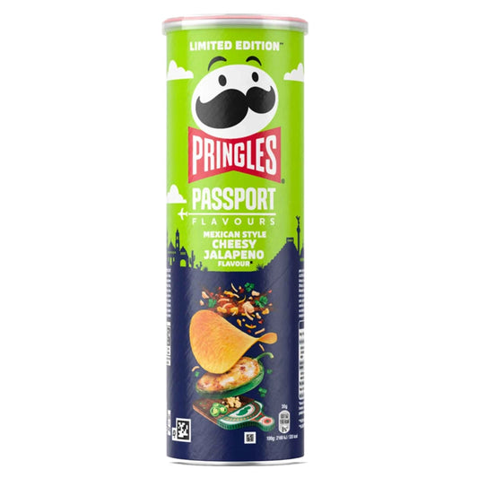 Pringles Passport flavors Mexican style cheesy jalapeno potato Chips 165g BELGIUM