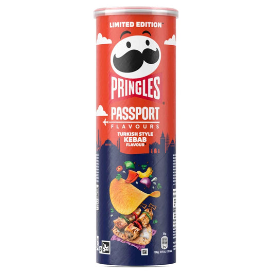Pringles Passport flavors Turkish style kebab potato Chips 165g BELGIUM