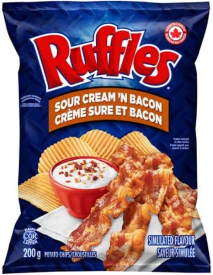 Ruffles Sour Cream & Bacon -66g Canada